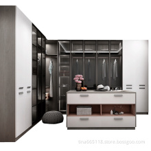 black Fashion built-in wardrobe with Glass